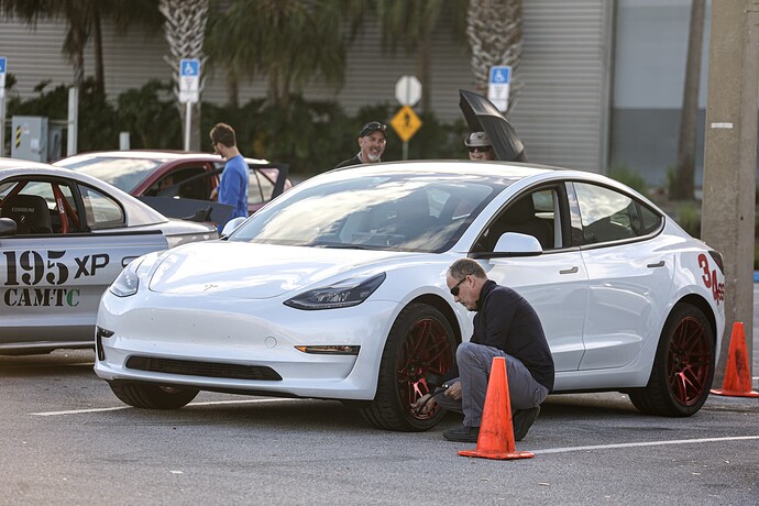 Autocrosser Prepares His EV