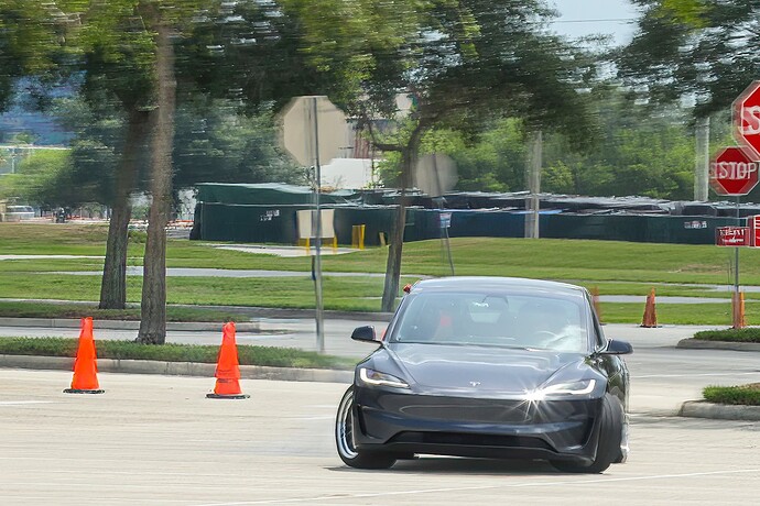 Tesla Model 3 Slide During Autocross